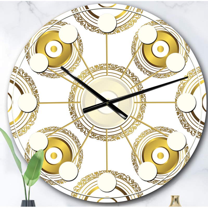 Horloge murale circulaire Mid-Century, Surdimensionné