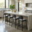 Tabouret de comptoir rembourré Farallones-792173951