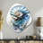Nautilus Ocean Blue Shells Symmetry - Nebula Shape Unique Nautilus Wall Clock-106198466