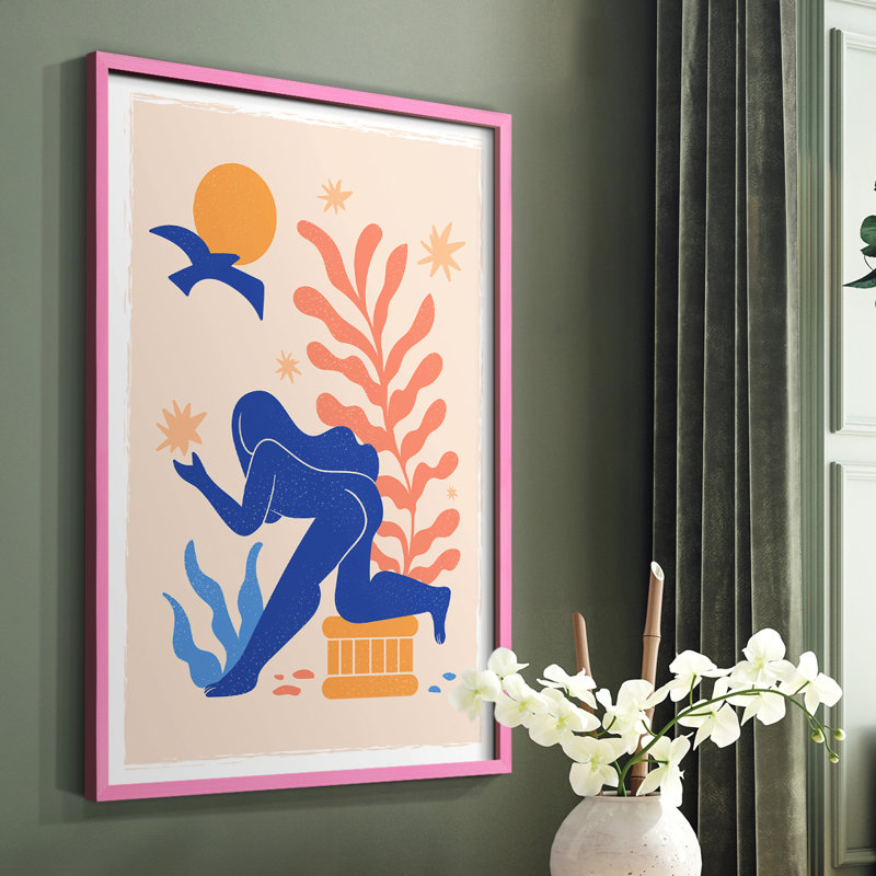 Matisse CDLXI, reproduction encadrée - bois massif, H 14 po x l 11 po, Cadre doré simple