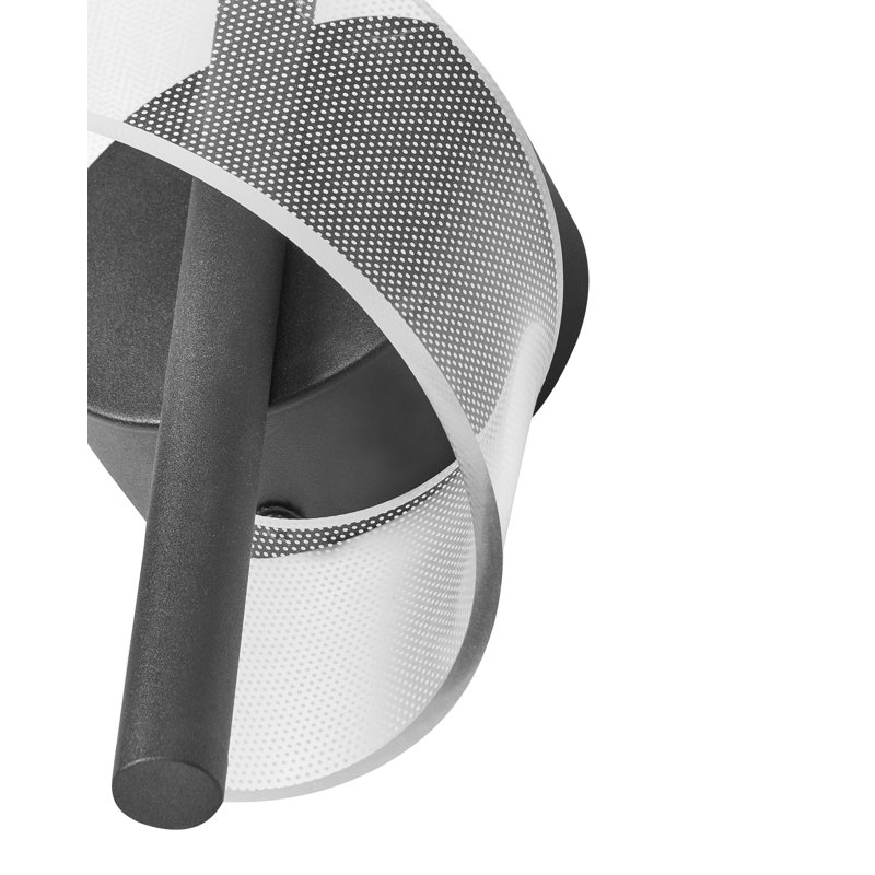 Iron LED Armed Sconce, Matte Black