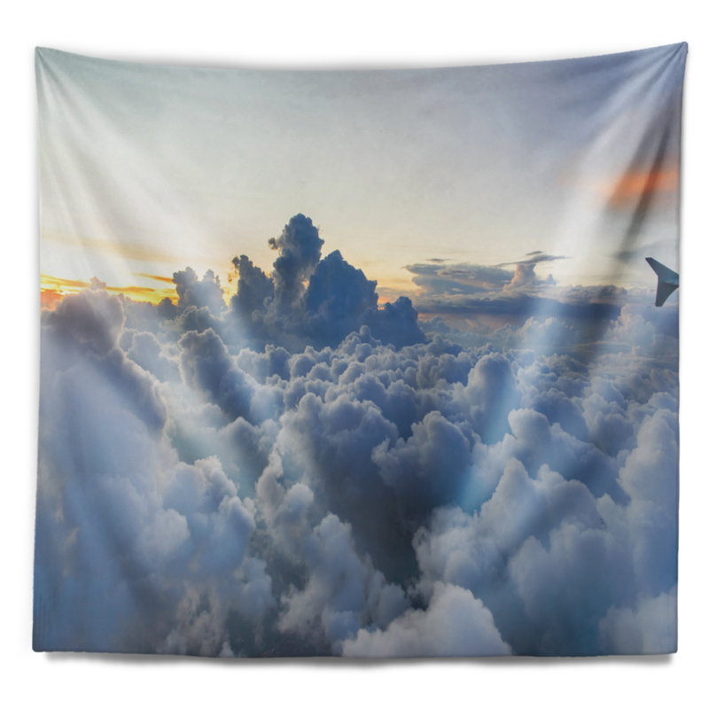 Tapisserie bleu ciel lights, H 32 po x l 39 po