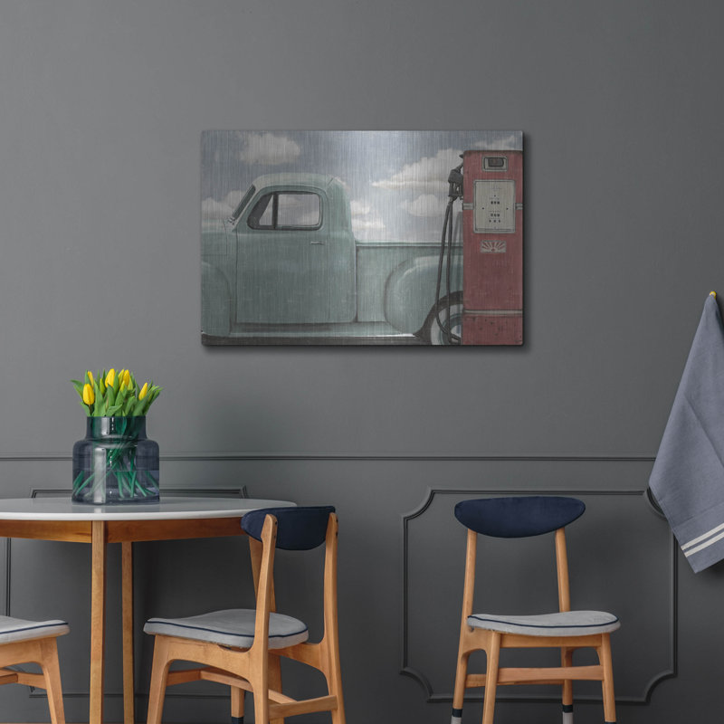 «Vintage Truck 2» par James Wiens, art mural en métal, H 24 po x l 36 po