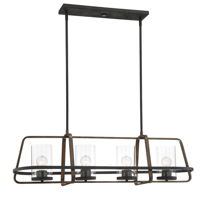 Erwien 4 - Light Forged Black Kitchen Island Pendant