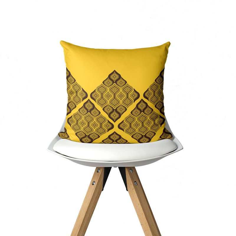 Housse de coussin Kamron Tribal Gates Yellow, 20 po x 20 po
