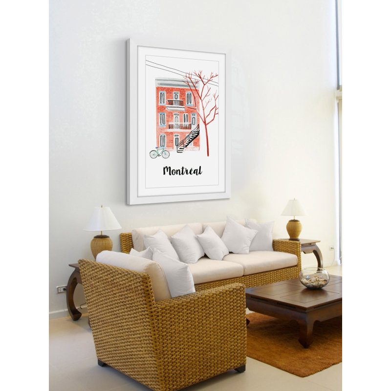 « montréal apartment » par molly rosner, reproduction d’art encadrée, H 45 po x l 30 po x P 1,5 po