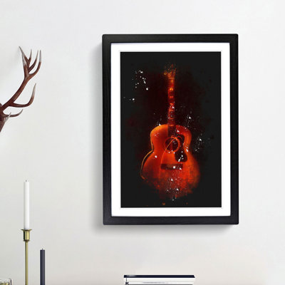 Abstract Guitar - Framed Print