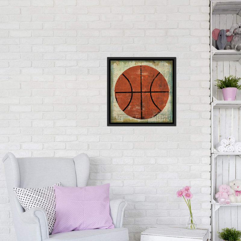 «Ball II» par Michael Mullan - reproduction d'art, H 26 po x l 26 po x P 1,5 po, Toile avec cadre noir patiné, Pas de tapis