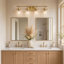 Luminaire pour meuble-lavabo de salle de bain 4 lumières en laiton clair 32 po Billie-1732050523