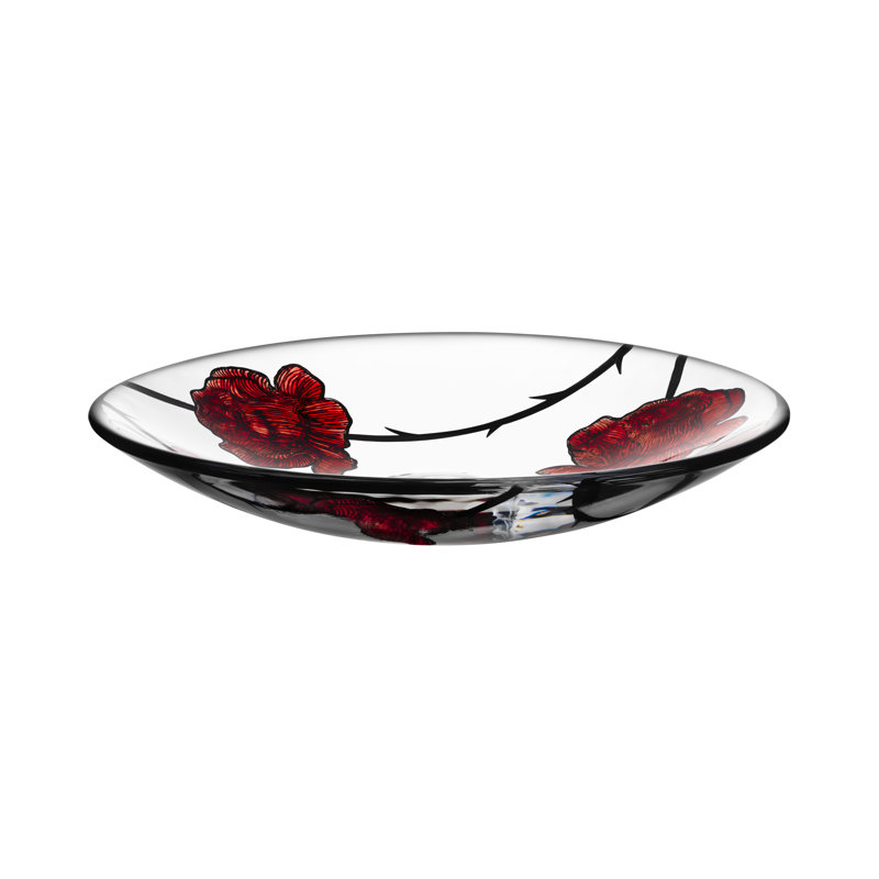 Tattoo Handmade Crystal Dinner Plate