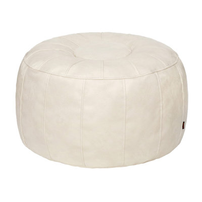 Izaiya Faux Leather Pouf