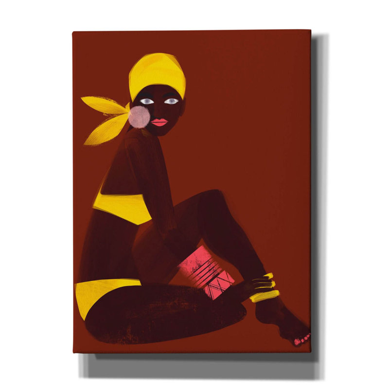 «Gerber», «Amber Sun» par Erin K. Robinson, art mural sur toile Gerlofke Bungalow, L 40 po x H 54 po x P 1,5 po