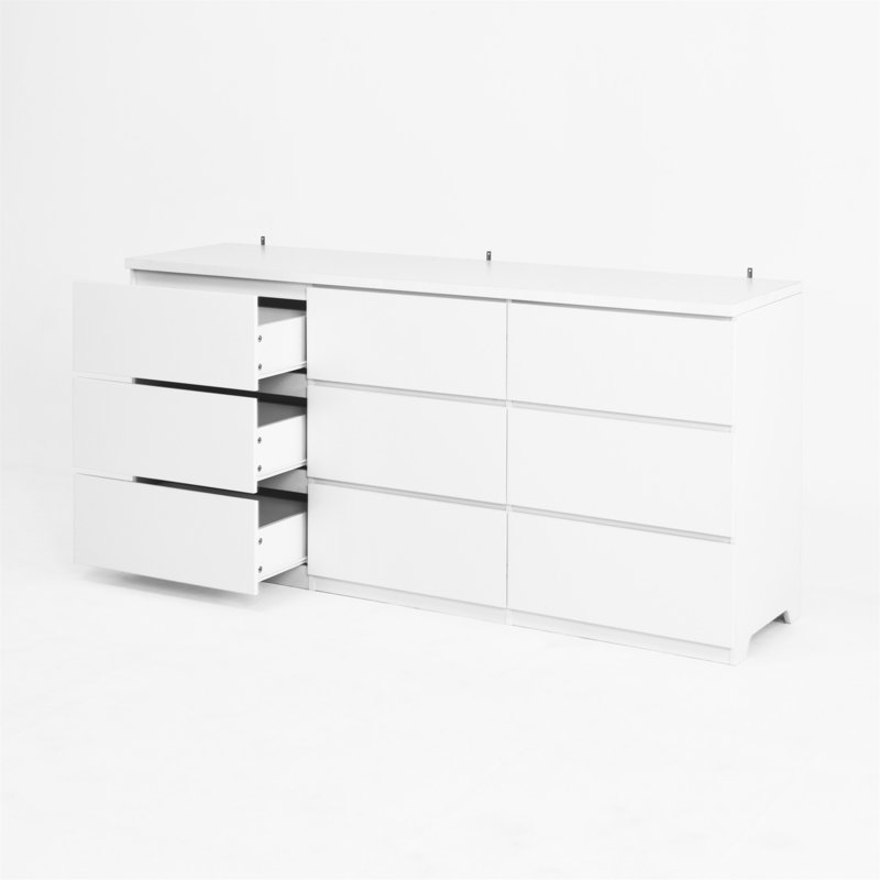 9 Drawer Dresser With No Handle Design