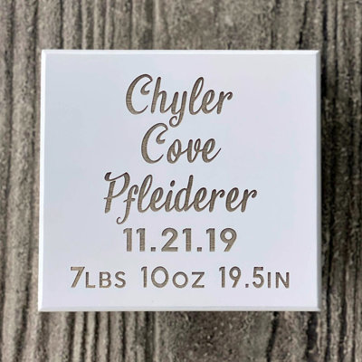 Boîte à bijoux engraver l’annonce de naissance