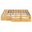 Queen Size Platform Bed Frame with 4 Storage Drawers & Hydraulic Lift Footboard Storage, No Headboard, Modern Space-Saving, Natural-1890421110