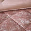 Édredon en velours Blush simple / simple TG - Diamant, avec coussin pour le lavage et le repassage faciles