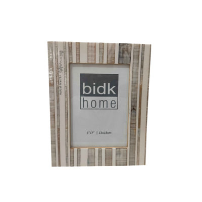 White & Light Grey Resin Picture Frame