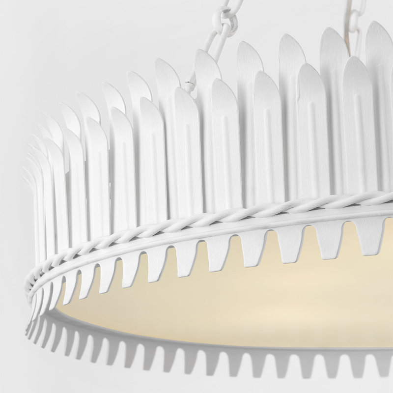 Leslie 6 - Light Chandelier, Plaster White