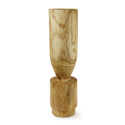 Cemiyah Wood Floor Vase