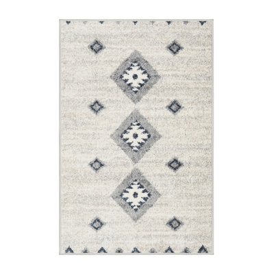 Tapis contemporain ivoire