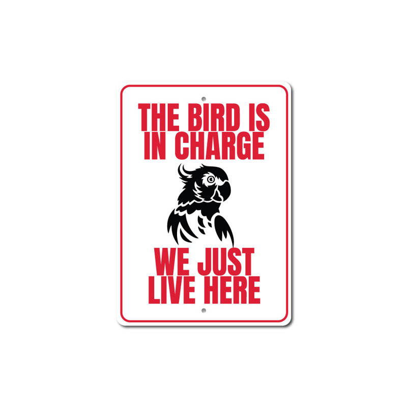 Plaque en aluminium «Funny Bird», H 14 po x l 10 po x P 0,04 po