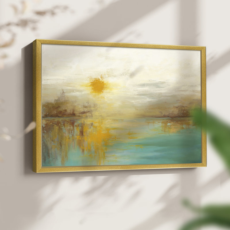 «Last Day of Summer» - Reproduction encadrée - Restickable, H 8 po x l 10 po, Or