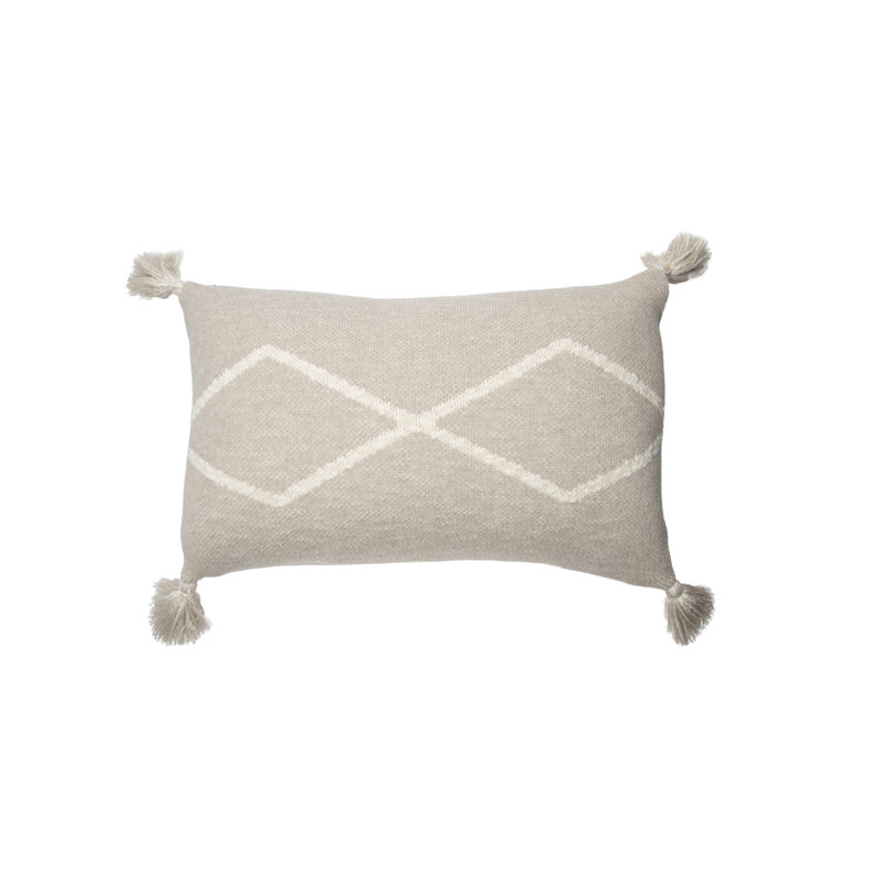 Housse et insert de coussin lombaire en coton Bereber Classics, Beige