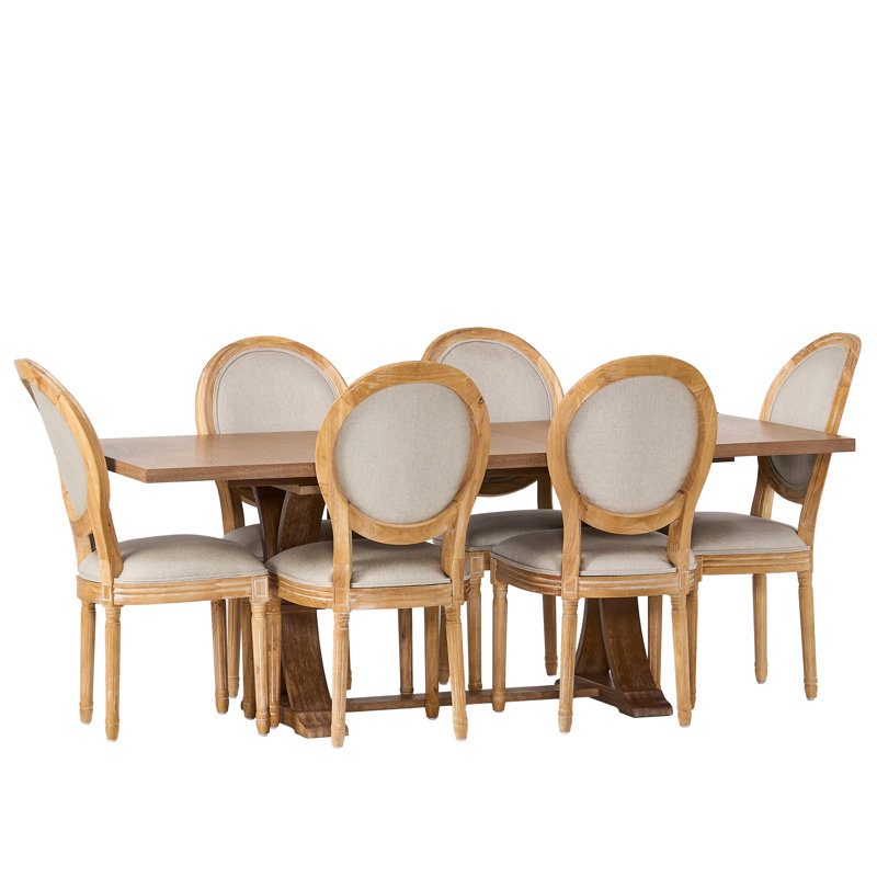 Ensemble de salle à manger extensible Holli, Beige