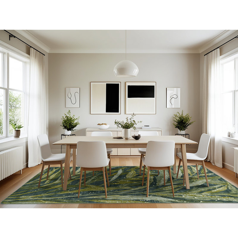 Tapis vert lavable à la machine, Rectangle 7 pi x 10 pi