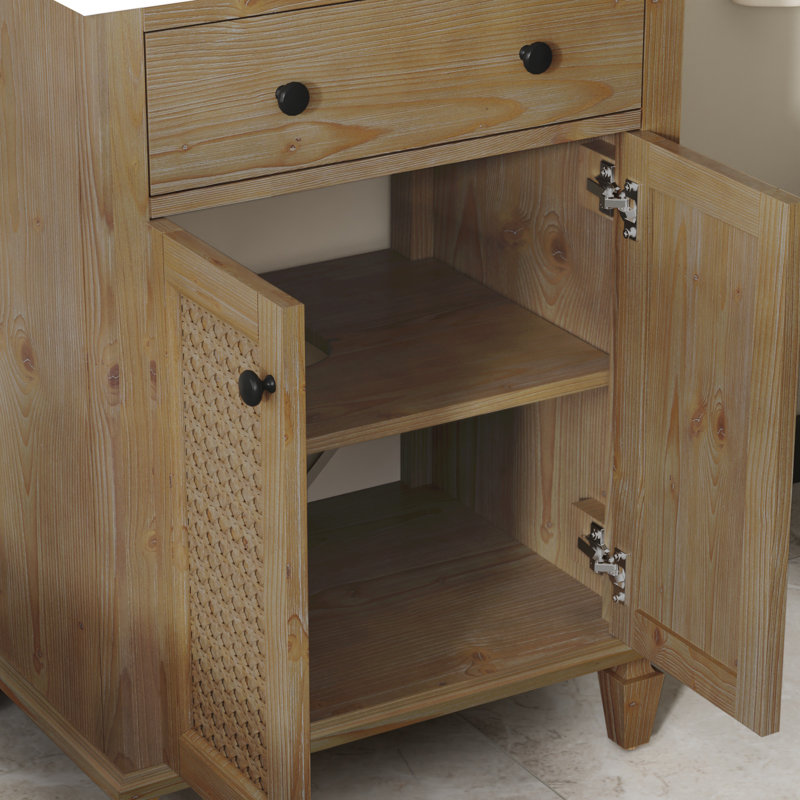 Ensemble de meuble-lavabo simple 24 po avec lavabo encastré blanc Maxbano