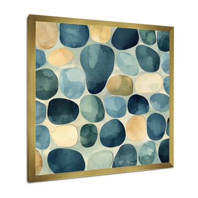 «Oberly Minimalist Meditation Stone Collage V», art mural méditation