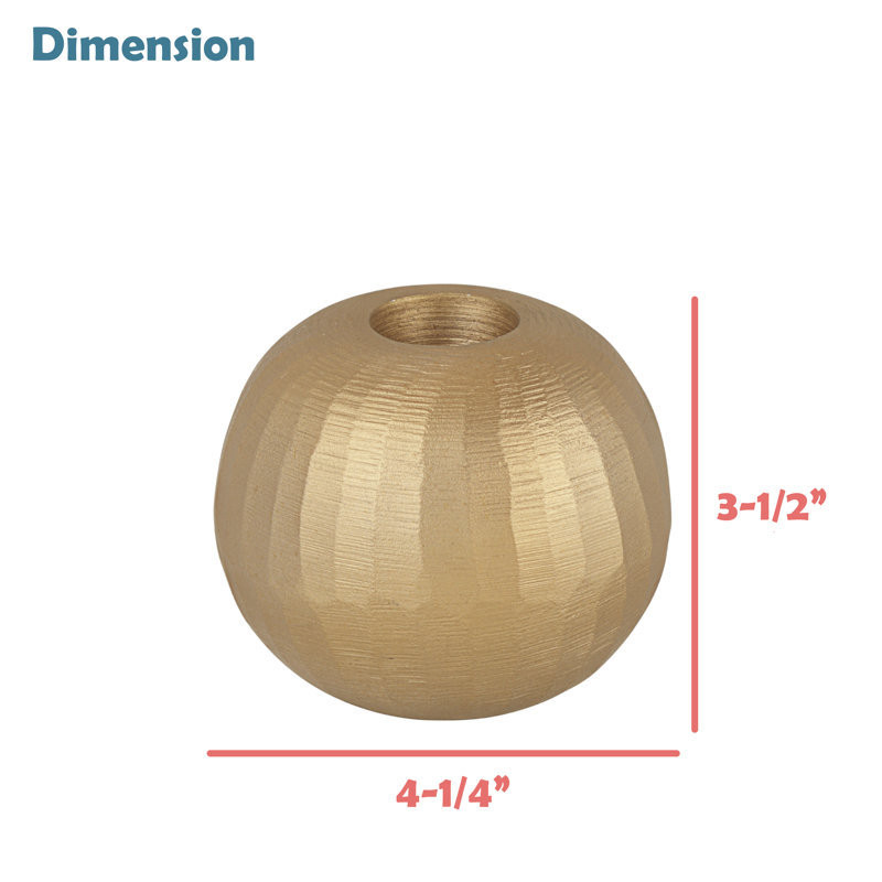Aluminum Tabletop Votive Holder, 3.5" H x 4.25" W x 4.25" D