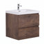 Meuble-lavabo suspendu de 61 cm (24 po) en mélamine en bois, résistant à l'eau, avec lavabo intégré en résine et carbonate de calcium, entièrement assemblé.-100920977-141936278