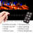 Symple Stuff Electric Fireplace - 72 Inch LED Wall or Recessed Fireplace Heater with Front Vent,10 Ember Colors, Touchscreen, and Remote