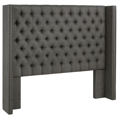 Tête de lit double tapissier Bancroft gris