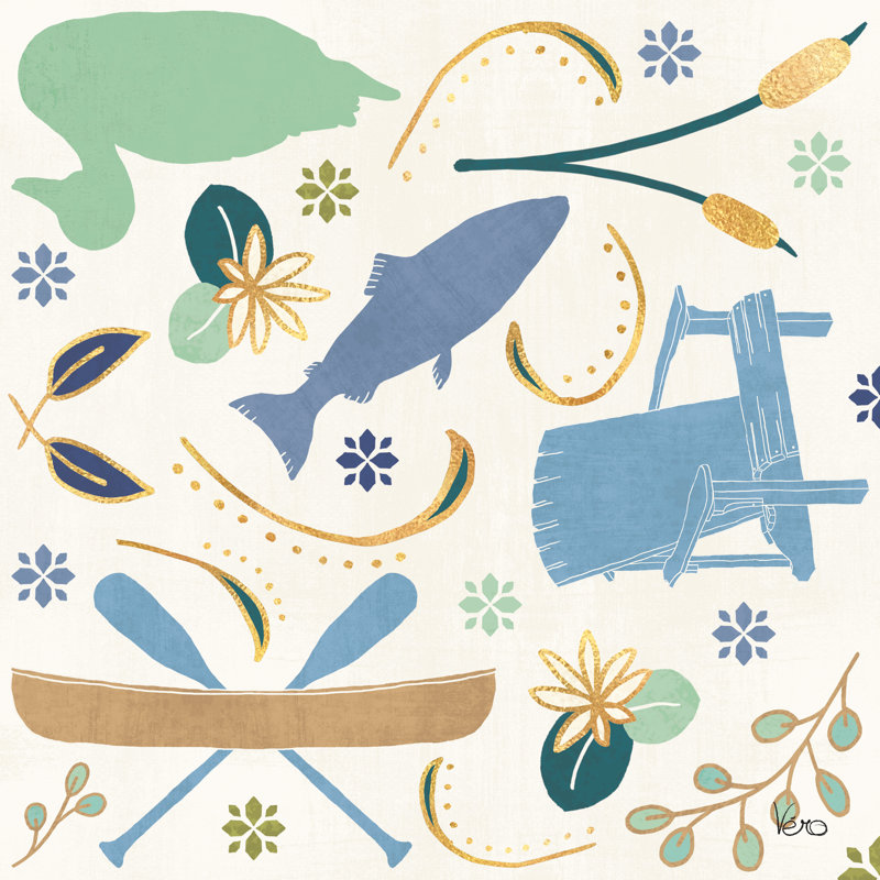 Otomi Lake Step 01A by Veronique Charron - Wrapped Canvas Print, 91cm H x 91cm W