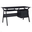 Bureau d'ordinateur noir à 2 tiroirs