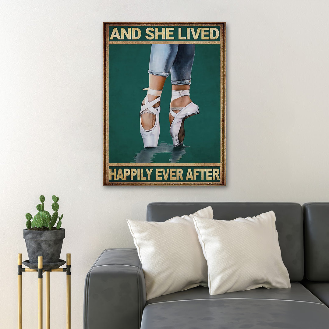 A Ballet Girl - Wrapped Canvas Graphic Art Trinx 