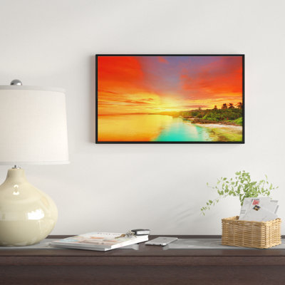 «Beautiful Coastline in Philippines», reproduction de photo sur toile tendue encadrée