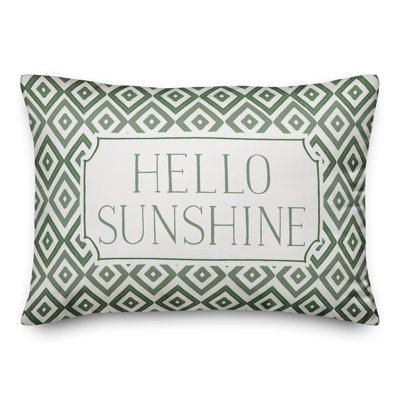 Housse de coussin rectangulaire d'extérieur Hello Sunshine