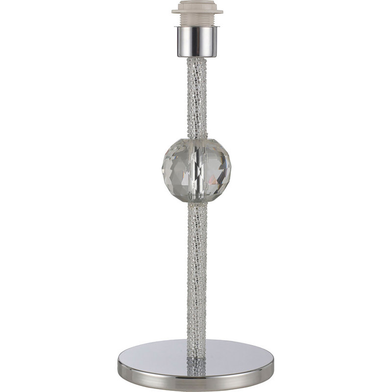 Gelnett Crystal Table Lamp, Silver/Black