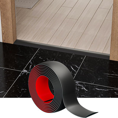 1.57" x 4ft Self-Adhesive PVC Floor Transition Strip – Paintable Flat Gap Seam Trim