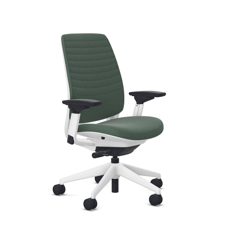 Steelcase Series 2 3D Microknit Airback Task Chair, Cobalt/Nickel, Seagull, Carpet
