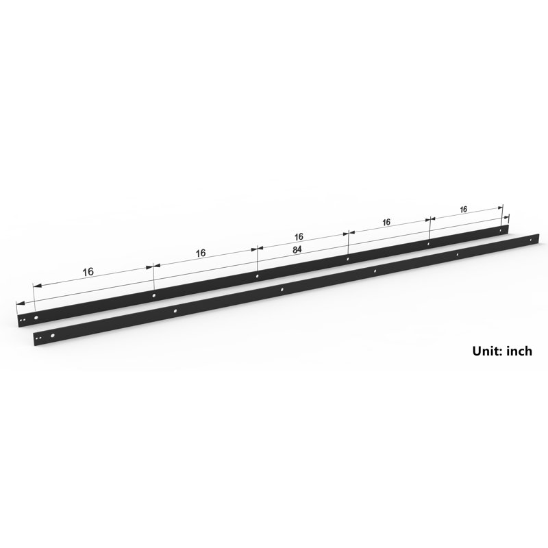 Ensemble de quincaillerie de porte de grange à double rail pour deux utilisations Black Rustic Imperial Design (porte non incluse)