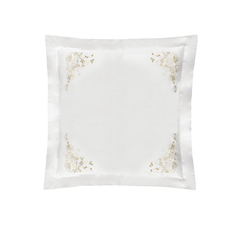 Ibla Embroidery By DEA Sateen Sham, Ivory