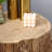 Tree Stump Stool, Decorative Side Table With Round Tabletop, Concrete End Table