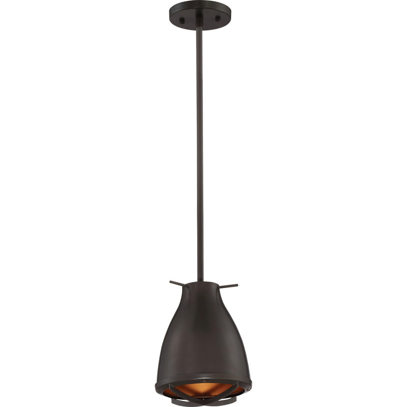 Luminaire suspendu 1 cloche pour une cloche Marco, Bronze foncé / cuivre