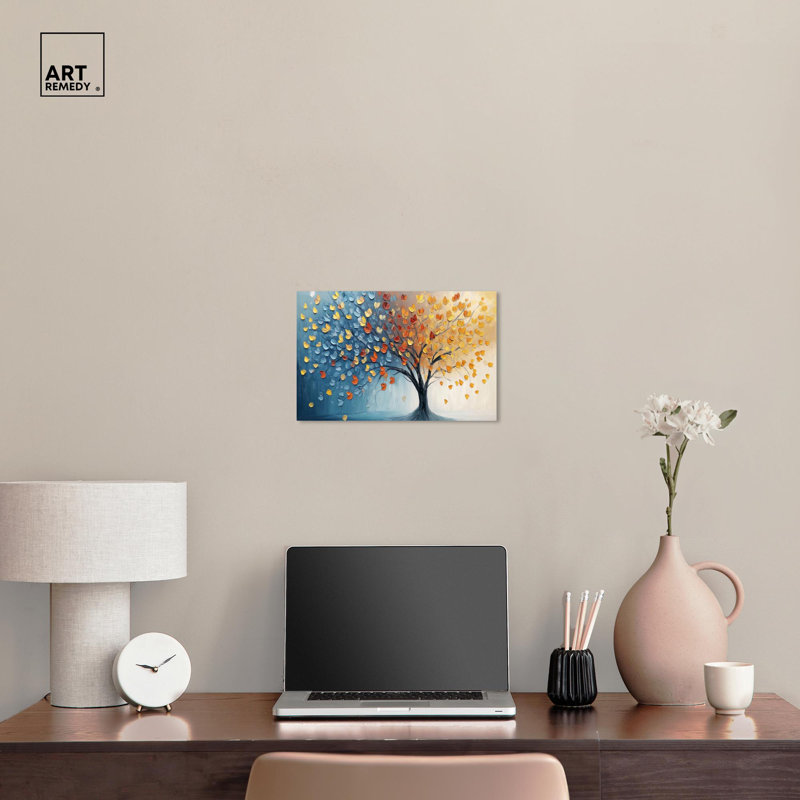 Colorful Butterfly Dream Tree Wrapped Canvas Art, 15" x 10"