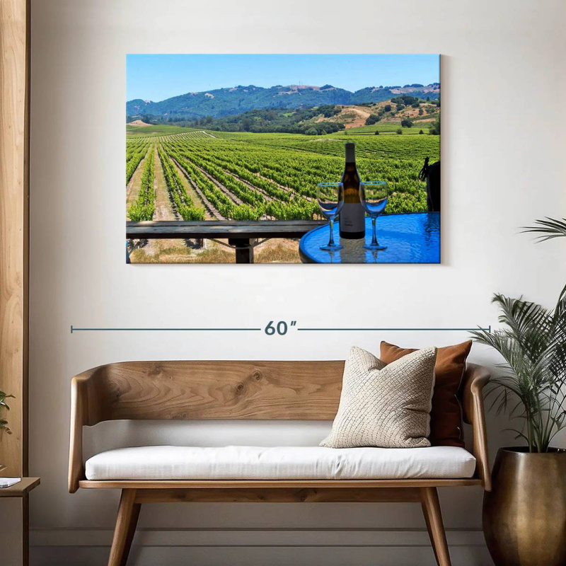 Vin Alvord Sonoma Vineyard, H 30 po x l 45 po