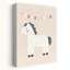 Sweet Horse And Bunting Playful Whimsical Contemporary Horse Wall Art Print 1 Piece Wrapped Canvas Wall Art-183206056